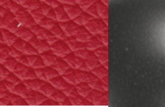 Red Leather Matt Black Legs
