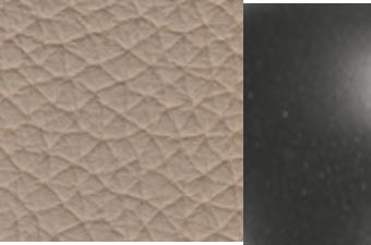 Taupe Leather Matt Black Legs
